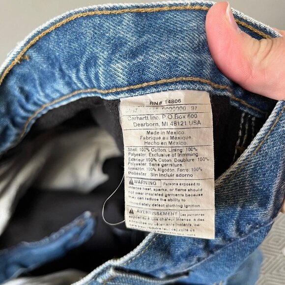 Carhartt Fleece Lined Work Jeans - Dungaree Fit. Size 40x32 - Picture 7 of 10